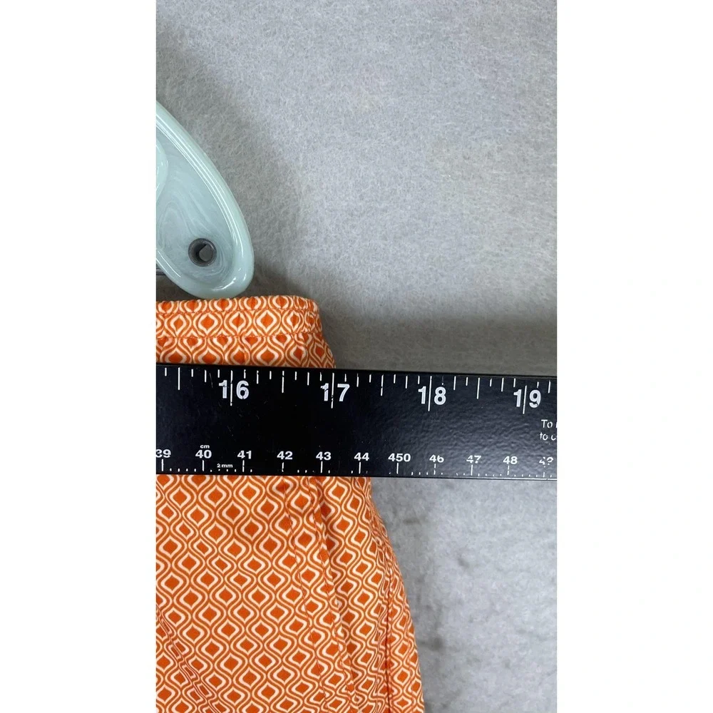 SWIMS Shorts Mens Large Orange Geometric Swim Trunks Elastic Waist Drawstring‎